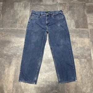 Vintage Anchor Blue Jeans Mens 40x32 Blue Loose Baggy Straight Y2K Skater 90s **
